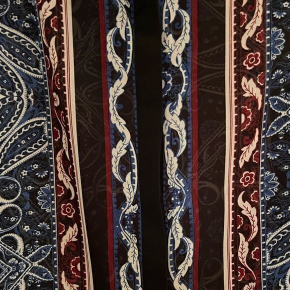 NWOT Cato Womens Blouse Top Collared High Low Hem Paisley Print Multicolor Large - Picture 3 of 4